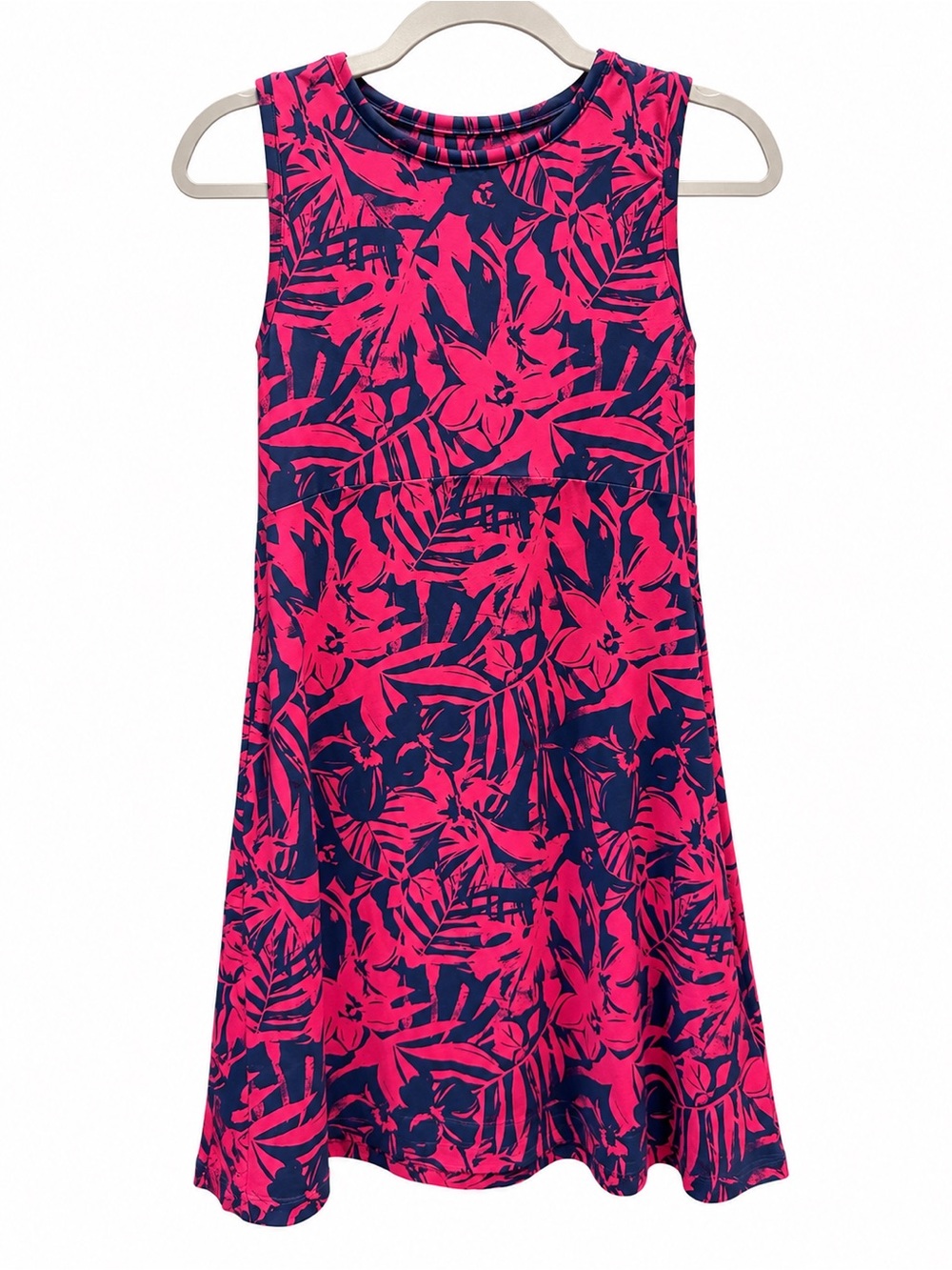 Columbia Neon Pink & Navy Floral Swing Dress